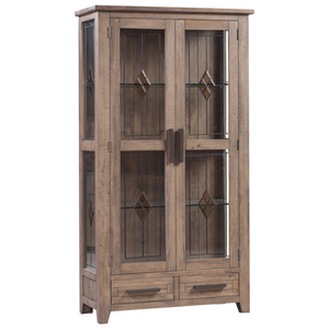 Vitrine en bois avec portes en verre Bon Prix Dernière conception Bois Durable Chêne/Pin/Acacia Bois Massif - Product Image 2
