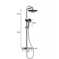 Ensemble de robinets de douche de luxe en laiton doré rose, accessoires de salle de bain, montage mural, robinet mélangeur chaud et froid de luxe pour baignoire