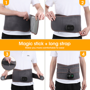 Ceinture de massage lombaire sans fil <span class=keywords><strong>rechargeable</strong></span> avec dispositif de traction, chauffage électrique et vibrations pour soulager les douleurs dorsales - Product Image 5