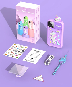โทรศัพท์มือถือเด็ก Jumon รุ่นการ์ตูน กล้อง HD เล่น MP3 หน้าจอสัมผัสพลาสติกขนาด 2.36 นิ้ว ของเล่นพร้อมนาฬิกาปลุก ชาร์จได้ - Product Image 2