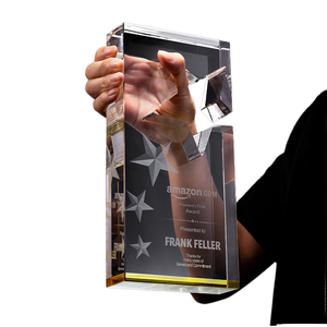Custom <strong>Crystal</strong> <strong>Trophy</strong> Free Engraving Glass Creative <strong>Award</strong> Commemorative Thank You MVP Production - Product Image 1