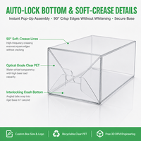 Boîte pliante transparente en plastique personnalisable avec logo pour l'emballage et la présentation de savons, bougies et bijoux, recyclable, fabrication en usine