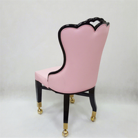 Chaise de luxe commerciale pour casino de Macao avec roulettes, chaise de jeu de Baccarat, chaise de salle à manger en tissu doux pour hôtel, tables en bois modernes et contemporaines