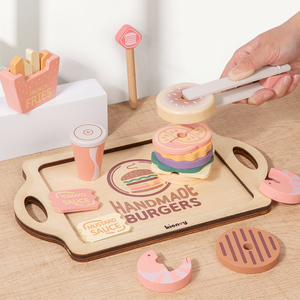 Nouvel ensemble créatif de jouets de <span class=keywords><strong>simulation</strong></span> de hamburger et frites, plateau de jeu éducatif pour enfants, jouet de <span class=keywords><strong>cuisine</strong></span> de <span class=keywords><strong>simulation</strong></span> - Product Image 3