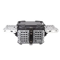 Coffre de Queue 45L Multifonctionnel Blindé en Alliage d'Aluminium, Top Case de Moto, Scooter et Voiture Électrique