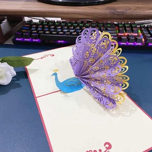 生日音乐立体声贺卡录音贺卡3d纸雕创意小卡片送女生 - Product Image 3