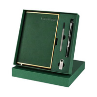Vente en gros de papeterie cadeau A5 Journal d'affaires promotionnel de luxe en cuir PU cahier d'entreprise avec stylo ensemble cadeau personnalisé pour homme