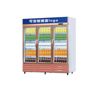 Réfrigérateur Vitrine Commercial Personnalisé en Gros avec Double Porte Vitrée pour Boissons et Bières