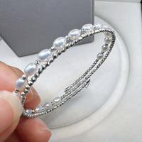 Bracelet élastique en or massif 18 carats avec perles et pierres précieuses naturelles, perles d'eau douce, empilable, style bohème chic, bijoux délicats et minimalistes