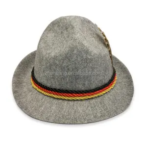Unisex German Bavarian Fedora Party Hats Festival Custom oktoberfest felt hat