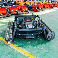 Mesin Pemotong Rumput Crawler Laris Manis Lebar Pemotongan 800mm CE EPA Mesin Diesel/Listrik dengan Trek Karet dan Remote Control Robot