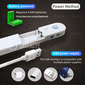 Striscia <span class=keywords><strong>LED</strong></span> <span class=keywords><strong>a</strong></span> <span class=keywords><strong>Batteria</strong></span> 5V 2835 60 <span class=keywords><strong>LED</strong></span> Impermeabile con Sensore di Movimento PIR per Illuminazione di Armadi e Guardaroba - Product Image 2