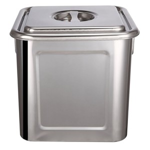 Stainless Steel Square Rice Storage <b>Container</b> With Lid For <b>Flour</b> And Pet Food - Product Image 2