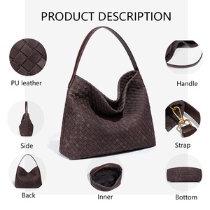 Bolso de Hombro Tejido a Mano de Gran Capacidad, Estilo Hobo, de Primera Calidad, para Uso Diario, Oficina, Trabajo, Compras y Desplazamientos - Product Image 2