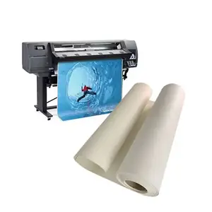 Wholesale 24 inches x 30m roll matte poly cotton canvas roll for inkjet printing