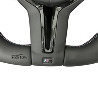 Volant sport en cuir avec LED et fibre de carbone pour Série 3 X5 X6 F10-F32 M3 M4 F80-F87 E88-E92