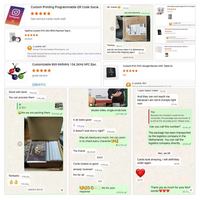 Carte PVC personnalisée NTAG213 NFC RFID avec code QR, étanche, pour paiement, avis Google TikTok, réseaux sociaux, adhésion professionnelle