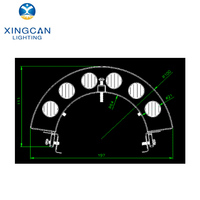 Nouvelle conception, étanche IP65, RGB, contrôlable par DMX, projecteur LED décoratif pliable de 6W pour extérieur, parc, paysage, lampe à chaîne
