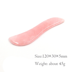 S forma di quarzo rosa Gua sha bordo di cristallo di quarzo Jade strumento di massaggio blu macchia di pietra giallo diaspro per il corpo <span class=keywords><strong>terapia</strong></span> di massaggio - Product Image 6