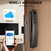 Cerradura de Puerta con Reconocimiento Facial 3D, Wifi Tuya, Tarjeta IC, Cámara de Seguridad, Videollamada, Huella Digital, Totalmente Automática e Inteligente