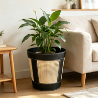 Couverture de pot de plante en corde de papier tissée à la main, panier décoratif pour pot de fleurs, pour la décoration de plantes d'intérieur, maison, café, hôtel