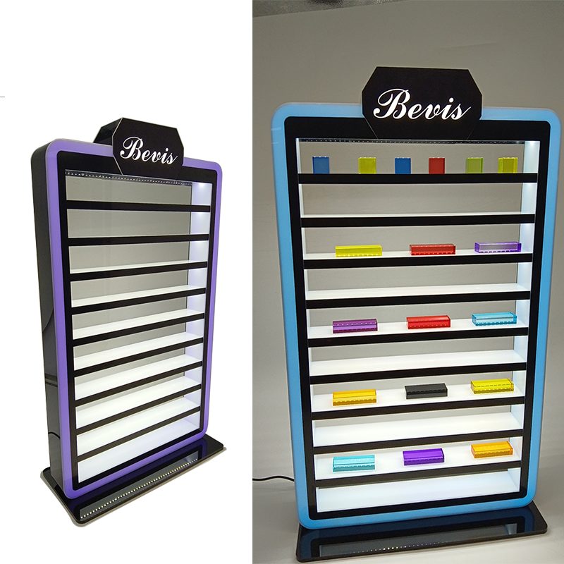 Apache Factory Smoke Shop Display Rgb Led Light Basketball Sneaker Keychain Display Rack 10 Tiers Acrylic Keychain Display Stand — view 4