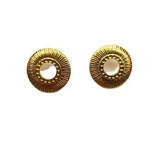 Boucles d'oreilles tendance en acier inoxydable 316L avec placage or PVD, résistantes et durables - Product Image 1