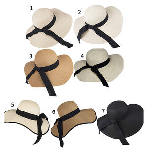 หมวกฟางกันแดดสำหรับผู้หญิง,หมวกปีกกว้างพับได้หมวกชายหาดปีกกว้างสำหรับผู้หญิงน้ำหนักเบา - Product Image 6