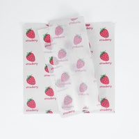 Papier ciré personnalisé blanc avec motif fraise coloré, résistant à la graisse, pour emballage alimentaire en gros pour boulangeries, restaurants et plats à emporter