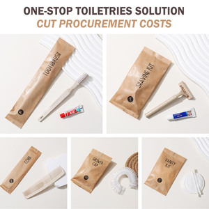 Kit de toilette portable de base pour hôtel, articles de toilette jetables, kit de <span class=keywords><strong>shampoing</strong></span> hydratant, kit de brosse à dents écologique pour hôtel - Product Image 5