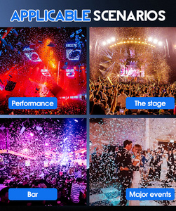 Máquina de confeti Led 1520W, iluminación de Color blanco, tirador de confeti, escenario de DJ, efecto especial, celebración de boda - Product Image 5