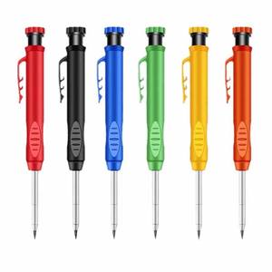 YBS Factory Crayons à bois portables avec <span class=keywords><strong>taille</strong></span>-<span class=keywords><strong>crayon</strong></span> intégré Remplissage 3 couleurs Marquage facile Séchage rapide DIY OEM ODM - Product Image 2