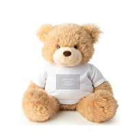 Jouet ours en peluche super doux personnalisé cadeaux de sublimation en gros jouets en peluche en coton PP avec fermeture éclair saint valentin