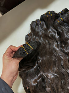 Producto Superior, Cabello Brasileño Remy, Doble Trama, Ondulado Natural, Extensiones de Cabello 100% Humano, 100g, Marca <span class=keywords><strong>YAMEI</strong></span> - Product Image 5