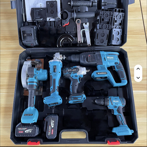 WKC 16-Piece Power <b>Tool</b> Set Rechargeable Lithium Brushless Cordless Angle Wrench in Steel Box PL-5 High Torque 350N.m for - Product Image 2