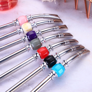 Paille en acier inoxydable avec filtre à yerba maté, cuillère à thé, ensemble cadeau, filtre à thé parfumé, cuillère à paille pour résidus - Product Image 2