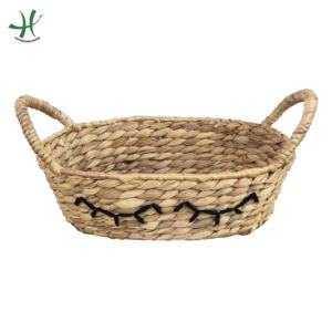Cesta de Almacenamiento de Jacinto de Agua de Lujo con Forma de Elipse y Asas, Decoración Ecológica para el Hogar con Forma de Animal (HS 4138/2) - Product Image 3