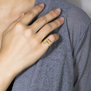 Anillo de compromiso con letras del <span class=keywords><strong>Señor</strong></span> de cobre, elegante, barato - Product Image 5