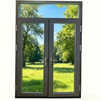 Porte battante en aluminium robuste, renforcée, haute résistance, à double action, avec verrouillage multipoints, résistante au vent et à l'eau