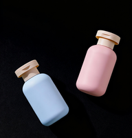 Bouteille de gel douche ronde en plastique, lotion pour le corps, désinfectant pour les mains, shampoing, détergent liquide, sérum pour la peau, bouteille de lotion à presser en HDPE