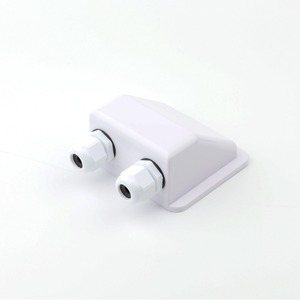 Boîtier de montage blanc à double port pour raccord de conduit de protection de câbles électriques en PVC, filetage 1/2 pouce - Product Image 1