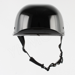 Casco Abierto Vintage YHMOTO para Motocicleta Cruiser, Chopper, Ciclomotor, Scooter, Homologado por DOT, Color Negro - Product Image 2