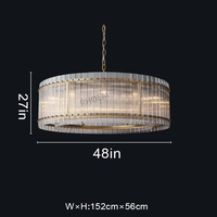 Lustre rond en verre RHOEM San Marco, lustre pour escalier, pour salon, villa, lampes de luxe, décoration intérieure, luminaire suspendu
