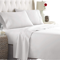 4 pièces 300TC 100% coton pur jetables personnalisables antibactériens draps et taies d'oreiller imperméables à motifs floraux/à motifs/à thème de Noël