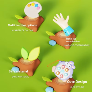 Jouet anti-stress en forme de palmier, de canard mignon et de marmotte, pour enfants de 5 à 7 ans, puzzle éducatif, <span class=keywords><strong>mini</strong></span> porte-clés à pression, en plastique - Product Image 3