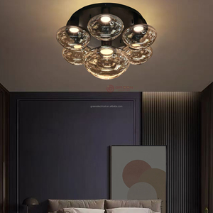 Lampadario a LED in vetro moderno nordico di alta qualità con <span class=keywords><strong>luce</strong></span> bianca calda elegante arredamento per alberghi e ville - Product Image 3