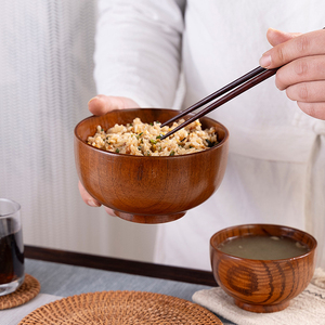 Wholesale Handmade Wooden <strong>Serving</strong> Bowls for Salad Soup <strong>Rice</strong> - Product Image 3