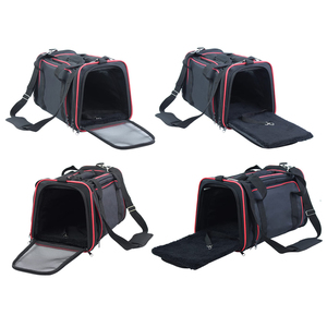 Bolsa de transporte para perros y gatos plegable personalizada, mochilas para gatos y perros, bolsa cruzada para mascotas, bolsas de malla de goma transpirables portátiles - Product Image 5