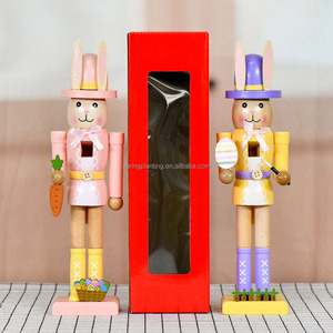 PRINTEMPS PLANTATION 2025 Nouveau Style 30CM Lapin De Pâques-<span class=keywords><strong>Casse</strong></span>-Noisette Créative Nut Soldier, Décoration En Bois Massif Cadeau Artisanat Ornement - Product Image 4