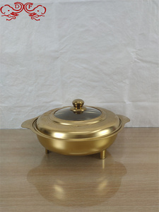 DF Trading House Malasia Venta caliente plato de frotamiento de acero inoxidable calentador de alimentos de oro África restaurante popular plato de frotamiento - Product Image 3